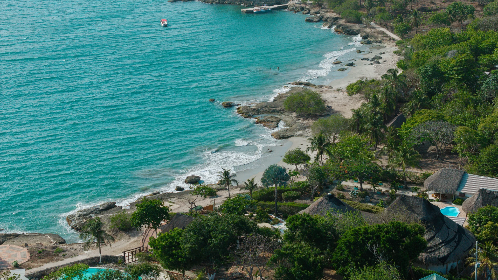 Vista aérea de la playa